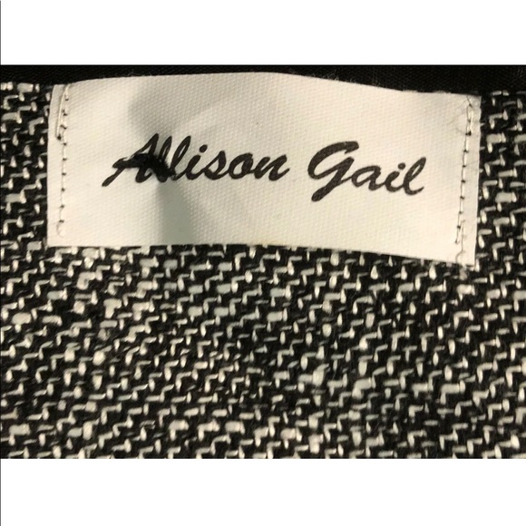 Allison Gail Tweed Blazer Sz 12 Vintage Open Front Officially Career Gray - Picture 12 of 12